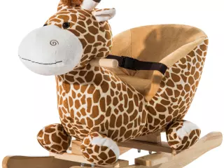 Caballito Balancín Bebé +18 Meses Balancín Peluche Madera con 32 Canciones