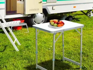 Mesa Plegable de Picnic como una maleta para playa camping 60x45x64cm Aluminio Altura Ajustable
