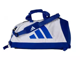 BOLSA ADIDAS "CONV.2 EN 1" GRANO DE ARROZ BLANCO/AZUL