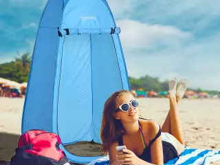 Tienda de Campaña 100x100x185cm Instantánea tipo Carpa Ducha Cambiador WC Impermeable - para Camping