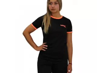 CAMISETA SOFTEE GALAXY NIÑA - 10 AÑOS, NEGRO/CORAL FLUOR