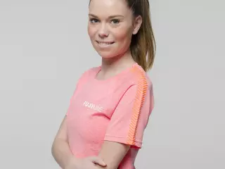Camiseta SS KnitFit - Mujer. Rosa. XS