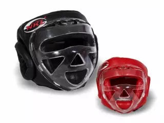 CASCO PIEL BÚFALO MÁSCARA POLICARBONATO boxeo#