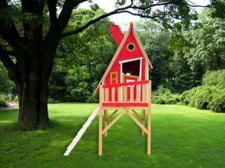 Casita infantil de madera Gulliver color verde 136cmx168cmx269 cm preguntar stock