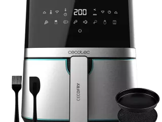 Freidora sin aceite dietética de 5,5 L Cecofry Full Inox Pro 5500 con Accesorios y acabados en acero inoxidable oscurecido