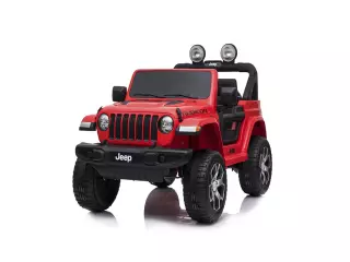 Coche eléctrico- Jeep Wrangler blanco/rojo