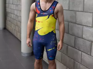 Combat Sport Enigma Azul Marino-Amarillo LUCHA,MALLAS