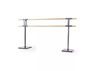 Conjunto Soporte Con Ruedas Barra Ballet Doble