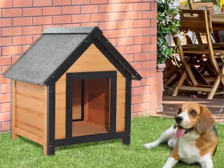Caseta de Perro con Techo y 4 patas - Color Madera - Madera de Abeto Barnizada  - 56x60.5x66 cm PREGUNTAR STOCK