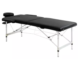 Mesa de masaje plegable portátil con bolsa de transporte carga máx. 225 Kg altura ajustable 185 x 70 cm negro