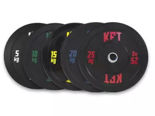#Disco Bumper KFT Negro 5/10/15/20/25 kg OLIMPICO