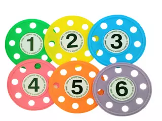 DISCOS SUMERGIBLES NUMERADOS PISCINAS