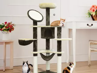 Rascador Gato Arbol Poste para Arañar Centro Actividades Altura 153x65x50cm