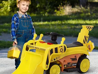 Tractor Eléctrico para Niños con Música y Luces Coche Eléctrico con Pala Masiva Batería 6V Carga 30kg 3 Años