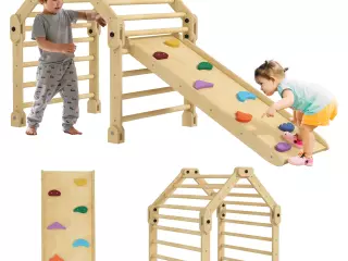 Escalada para Niños de 18-48 Meses 3 en 1 con Rampa para Deslizarse o Escalar 175x70x89 cm Multicolor 5