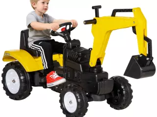 Tractor a Pedales para Niños de +3 Años con Pala Delantera y Bocina Carga 35kg Tractor Infantil 107x42x71 cm Amarillo