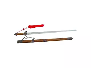 Espada wu shu de aluminio con vaina, 96cm.