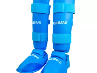 Espinilleras con Empeine Desmontables. Azul. XL