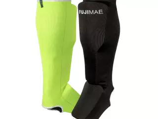 Espinilleras con Empeine Reversible 2.0. Negro/Verde. L