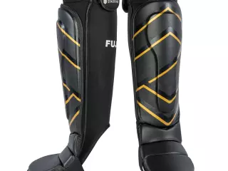 Espinilleras con Empeine Sparring. Negro. XL