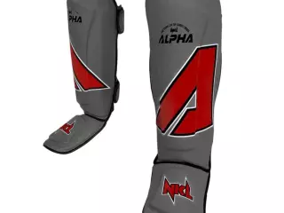 ESPINILLERAS  ALPHA GRIS/ROJO