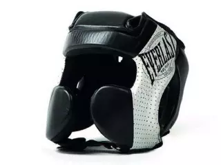 Everlast 1910 Head Gear Negro-Blanco casco boxeo