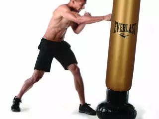 Everlast Power Tower Inflatable Bag Oro-Negro,saco base suelo BOXEO