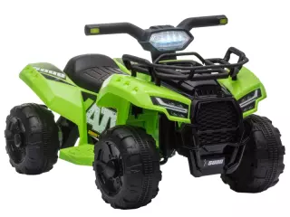 Quad Eléctrico para Niños de 18-36 Meses Vehículo Eléctrico a Batería 6V Infantil con Faros LED Velocidad de 2 km/h y Avance 66x44x42 cm Verde