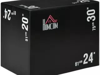 Cajón de Salto 3 en 1 con Cremallera y 3 Alturas Diferentes Carga 120 kg para Casa Oficina Gimnasia 75x51x61 cm Negro