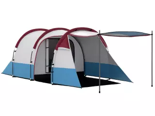 Tienda de Campaña para 2-3 Personas con 2 Habitaciones y Bolsa de Transporte Impermeable 420x200x150 cm Multicolor