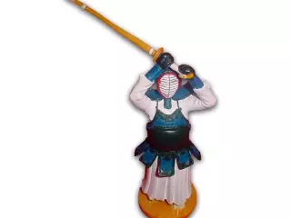 Figura de kendo. BLANCO AZUL