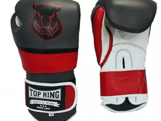 GUANTE BOXEO PIEL DELUXE GRIS/ROJO/BLANCO COMBI