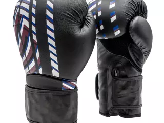 Guantes Boxeo Advantage Primeskin. Negro/Granate/Azul. 10oz