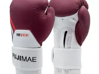 Guantes Boxeo ProSeries 2.0 Piel. Granate/Blanco. 12oz