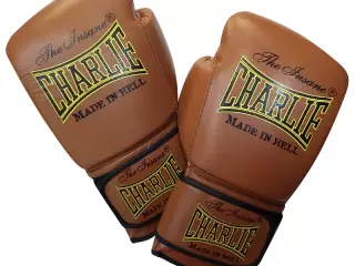 Guantes de Boxeo CHARLIE VINTAGE Piel Entrenamiento Muaythai Velcro