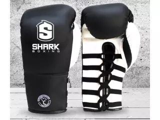 Guantes de Boxeo SHARK BOXING DÉCADA Entrenamiento PRO CUERDAS BLANCO-NEGRO