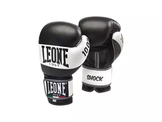 GN047Guantes de boxeo Leone shock Negro,ROJO PIEL DE BUFALO