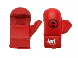 GUANTILLA NKL KARATE "RFEK HOM." CON PULGAR ROJO/AZUL