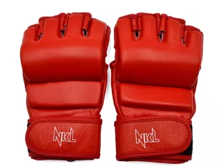 GUANTILLA NKL SAMBO MMA PIEL DE BÚFALO ROJO/AZUL/NEGRO