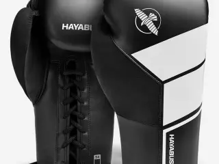 Hayabusa S4 Lace Up Boxing Gloves Negro CON CORDONES GUANTES DE BOXEO