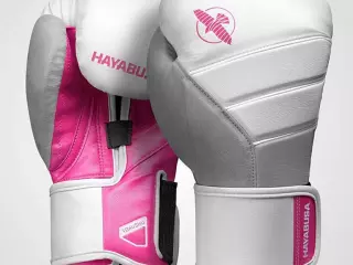 Hayabusa T3 Boxing Gloves Blanco-Rosa/blanco-verde GUANTES BOXEO