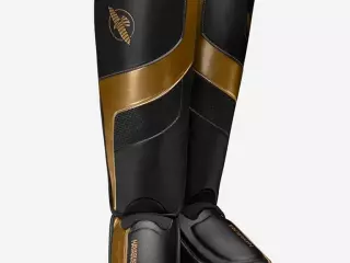 Hayabusa T3 Full-Back Shinguards Negro-Oro ESPINILLERA