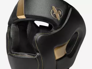Hayabusa T3 Headguard Negro-Oro CASCO BOXEO