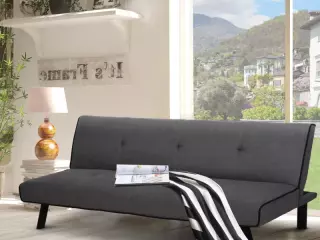 Sofá Cama de 3 Plazas Diseño 2 en 1 Plegable sin Reposabrazos Tapicería en Tela con Acolchado Cómodo 170x76x72,5 cm Gris