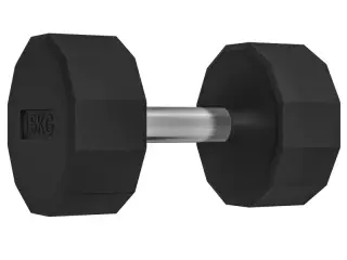 Peso con mango antideslizante, fitness, deporte en casa, 15kg, negro MANCUERNA