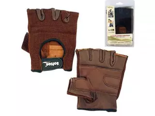 PAR DE GUANTES FITNESS - MARRON, M