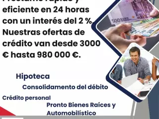 Oferta de préstamo rápida y eficiente