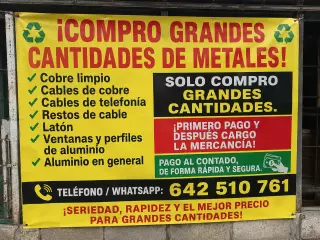  ¡¡COMPRO TODO TIPO DE METALES Y MAQUINARIA ESTROPEADA!!