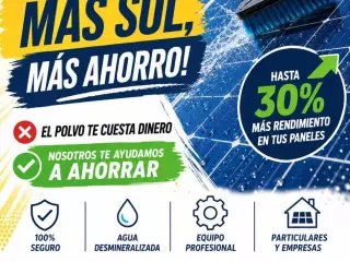 Limpieza placas solares