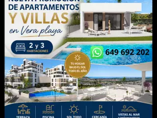 Nueva Promocion de apartamentos y villas en Vera Playa